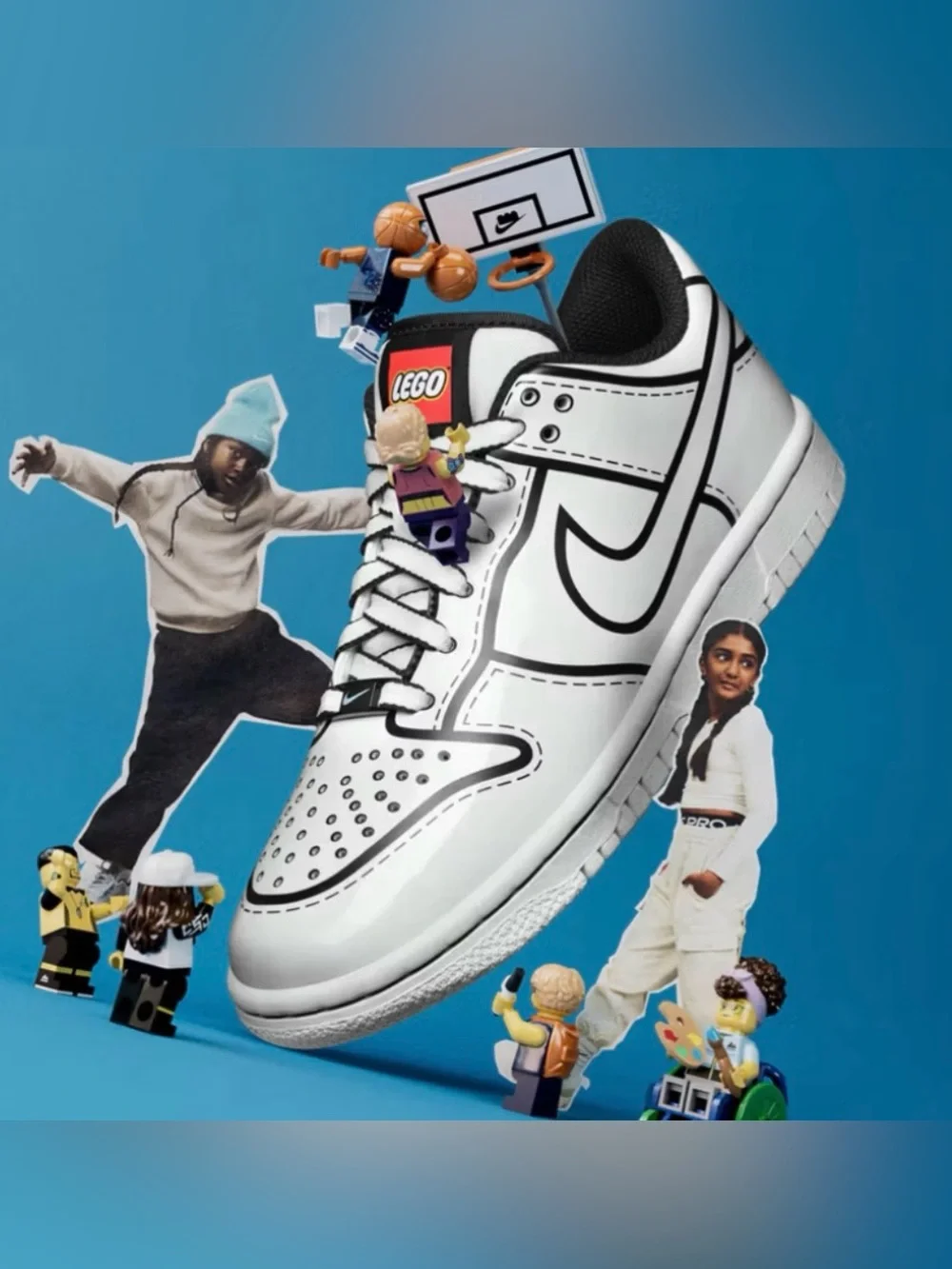✔️New✔️ NIKE LEGO Dunk Low GS 'Sail'